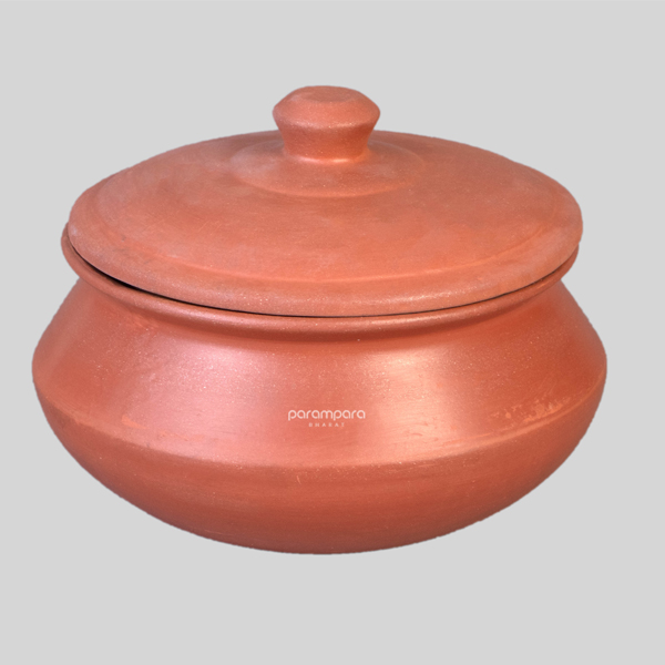 Reddish Brown Clay Biryani Pot (1.5 Liter)